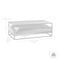 Armen Living Ludgate Rectangle Coffee Table with Shelf in Acacia and Black Metal LCLDCORU - alternate 3